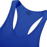 Canotta fitness, palestra, bodybuilding, canottiera smanicato in cotone, sport tank top, Cabeen Beast, blu