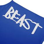 Canotta fitness, palestra, bodybuilding, canottiera smanicato in cotone, sport tank top, Cabeen Beast, blu