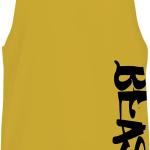 Fitness Tank Top, Fitnessstudio, Bodybuilding, ärmellose Baumwollweste, Sport Tank Top, Cabeen Beast, gelb