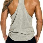 Fitness Tank Top, Fitnessstudio, Bodybuilding, ärmellose Baumwollweste, Sport Tank Top, Cabeen Beast, grau