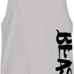 Fitness Tank Top, Fitnessstudio, Bodybuilding, ärmellose Baumwollweste, Sport Tank Top, Cabeen Beast, grau
