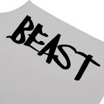 Fitness Tank Top, Fitnessstudio, Bodybuilding, ärmellose Baumwollweste, Sport Tank Top, Cabeen Beast, grau