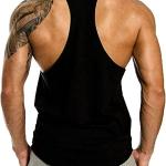 Canotta fitness, palestra, bodybuilding, canottiera smanicato in cotone, sport tank top, Cabeen Beast, nero