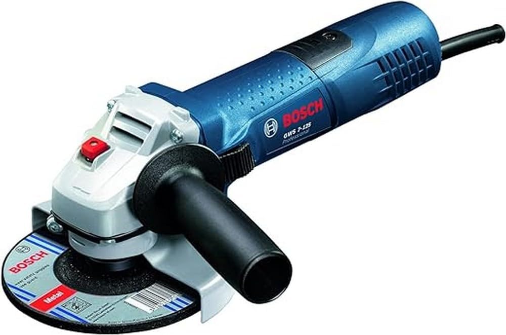 Meuleuse angulaire GWS 7-125, Disque: 125 mm, Poignée supplémentaire, Bride de montage, Écrou de serrage, Emballage carton, 720 W, 230 V, Bleu.