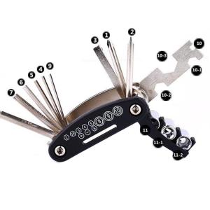 VeloChampion Multitool per Bicicletta Attrezzi per Manutenzione con 15 Funzioni