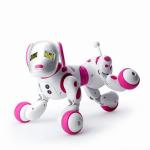 RoboDog Dimei 9007 il cane robot intelligente, 2.4g Wireless radio comando, bianco rosa