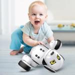 RoboDog Dimei 9007 il cane robot intelligente, 2.4g Wireless radio comando, bianco rosa