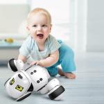 RoboDog Dimei 9007 il cane robot intelligente, 2.4g Wireless radio comando, bianco rosa
