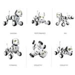 RoboDog Dimei 9007 il cane robot intelligente, 2.4g Wireless radio comando, bianco rosa
