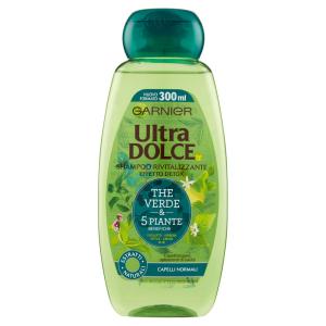 GARNIER, Ultra Dolce, Shampoo, 5 Piante per capelli normali, senza parabeni, senza siliconi, 300 ml