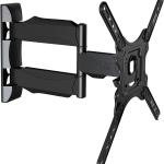 Supporto Tv, ultra resistente, braccio girevole ed estendibile, colore nero, snodabile, inclinabile, 32 - 55 pollici, Alta qualità