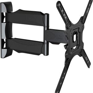 Supporto Tv, ultra resistente, braccio girevole ed estendibile, colore nero, snodabile, inclinabile, 32 - 55 pollici, Alta qualità