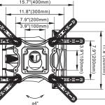 Supporto Tv, ultra resistente, braccio girevole ed estendibile, colore nero, snodabile, inclinabile, 32 - 55 pollici, Alta qualità