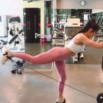 Cinturino per caviglia, per esercizio fitness, specifico per glutei e leg curl, colore nero