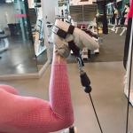 Cinturino per caviglia, per esercizio fitness, specifico per glutei e leg curl, colore nero