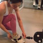 Cinturino per caviglia, per esercizio fitness, specifico per glutei e leg curl, colore nero