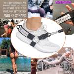Cinturino per caviglia, per esercizio fitness, specifico per glutei e leg curl, colore nero
