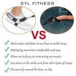 Cinturino per caviglia, per esercizio fitness, specifico per glutei e leg curl, colore nero