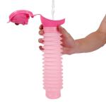 Bottiglia portatile per urina, urinatoio, pipi, da viaggio, vasino per urina con imbuto per uomo unisex donna bambini, colore rosa
