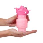 Bottiglia portatile per urina, urinatoio, pipi, da viaggio, vasino per urina con imbuto per uomo unisex donna bambini, colore rosa