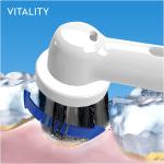 Brosse à dents électrique Oral-b vitality 100 pure clean 1 tête de brosse noire avec poils de charbon de bois