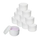 Contenitore da 120 ml, 100g, vasetto, barattolo di plastica colore bianco, per creme, liquidi, perline, multi uso