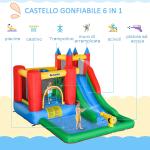 Aufblasbarer Spielplatz für Kinder von 3-8 Jahren mit Rutsche und Pool