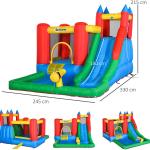 Aufblasbarer Spielplatz für Kinder von 3-8 Jahren mit Rutsche und Pool