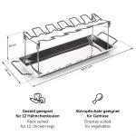 Supporto Pollo Arrosto Forno, Cosce e Alette di Pollo, in acciaio inox, BBQ Griglia