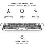 Supporto Pollo Arrosto Forno, Cosce e Alette di Pollo, in acciaio inox, BBQ Griglia