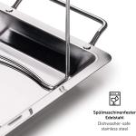 Supporto Pollo Arrosto Forno, Cosce e Alette di Pollo, in acciaio inox, BBQ Griglia