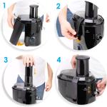 Centrifuga frutta e verdura, 800W, estrattore di succo a freddo, centrifuga in acciaio inox con doppia velocità e funzione antigoccia