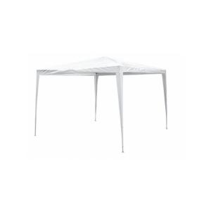 Gazebo 3 x 3 m bianco altezza 2,5 m con struttura metallo per giardino