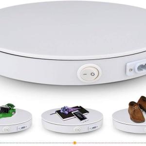 Espositore girevole elettrico, professionale, rotazione continua a 360 gradi, piatto rotante, motorizzato, per esposizione, base 40 cm