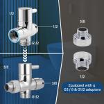 Spruzzatore per Bidet Portatile per WC, Doccetta per Bidet in Acciaio Inox con Tubo Flessibile e Valvola 1/2"