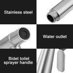 Spruzzatore per Bidet Portatile per WC, Doccetta per Bidet in Acciaio Inox con Tubo Flessibile e Valvola 1/2"