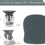 Tappetino antiscivolo in nylon adatto per Thermomix TM6 TM5, grigio
