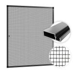 Zanzariera finestra, tenda antimosche, anti insetti, con telaio in alluminio, bianco o antracite