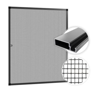 Zanzariera finestra, tenda antimosche, anti insetti, con telaio in alluminio, bianco o antracite