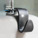 Gancio Sedile Auto, gancio appendi giacca, gancio sedile poggia testa, nero, resistente, 2 pezzi