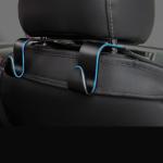 Gancio Sedile Auto, gancio appendi giacca, gancio sedile poggia testa, nero, resistente, 2 pezzi