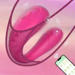 Vibratore per donna senza fili, giocattoli per adulti, per coppie, ricarica USB, con doppia stimolazione