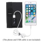 Carica batteria, pannello solare, pieghevole, portatile, USB, impermeabili, per carica batterie telefoni, cellulari e tablet, per la spiaggia, il campeggio all'aperto a casa, mimetico