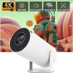 Projecteur 4K, Android 11, HY300, h713, 200ANSI, BT5.0, 1280 x 720P, WiFi, fonction d'inclinaison à 180 degrés, 130 pouces, cinéma maison, projecteur portable