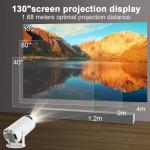 Projecteur 4K, Android 11, HY300, h713, 200ANSI, BT5.0, 1280 x 720P, WiFi, fonction d'inclinaison à 180 degrés, 130 pouces, cinéma maison, projecteur portable