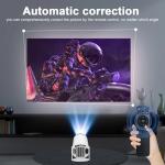 Projecteur 4K, Android 11, HY300, h713, 200ANSI, BT5.0, 1280 x 720P, WiFi, fonction d'inclinaison à 180 degrés, 130 pouces, cinéma maison, projecteur portable