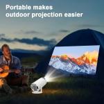 Projecteur 4K, Android 11, HY300, h713, 200ANSI, BT5.0, 1280 x 720P, WiFi, fonction d'inclinaison à 180 degrés, 130 pouces, cinéma maison, projecteur portable