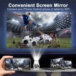 Projecteur 4K, Android 11, HY300, h713, 200ANSI, BT5.0, 1280 x 720P, WiFi, fonction d'inclinaison à 180 degrés, 130 pouces, cinéma maison, projecteur portable