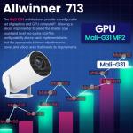 Projecteur 4K, Android 11, HY300, h713, 200ANSI, BT5.0, 1280 x 720P, WiFi, fonction d'inclinaison à 180 degrés, 130 pouces, cinéma maison, projecteur portable