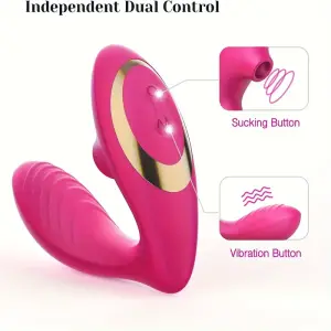 Vibratore U-Shape Indossabile per Donna - Stimola Clitoride e Punto G - 10 Modalità, Silenzioso e Ricaricabile USB - Giocattolo Sessuale per Coppie